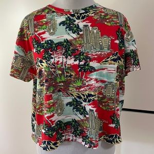Zara crop top tee shirt. Colorful fun design!